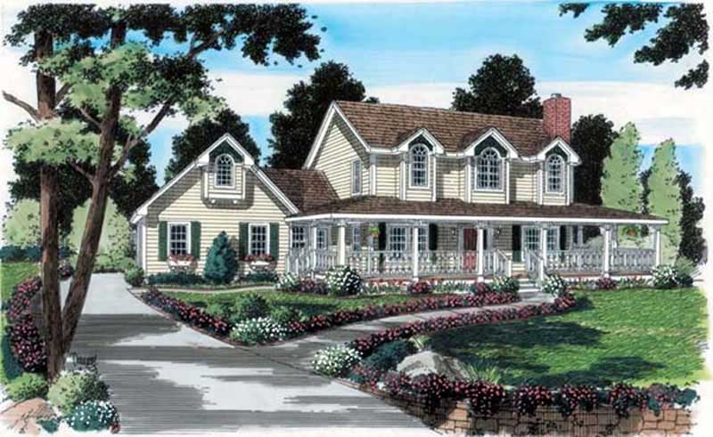 3-Bedroom, 2114 Sq Ft Cape Cod House Plan - 131-1119 - Front Exterior