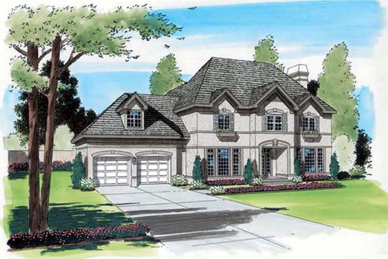 1-Bedroom, 3261 Sq Ft Colonial Home Plan - 131-1142 - Main Exterior