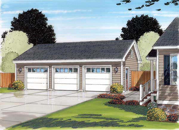 0-Bedroom, 1014 Sq Ft Garage House Plan - 131-1175 - Front Exterior