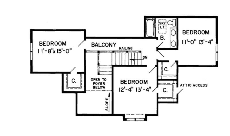 SECOND LEVEL FLOOR PLAN