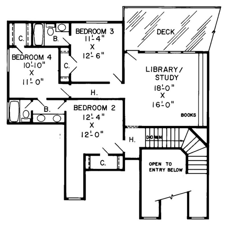 SECOND LEVEL FLOOR PLAN