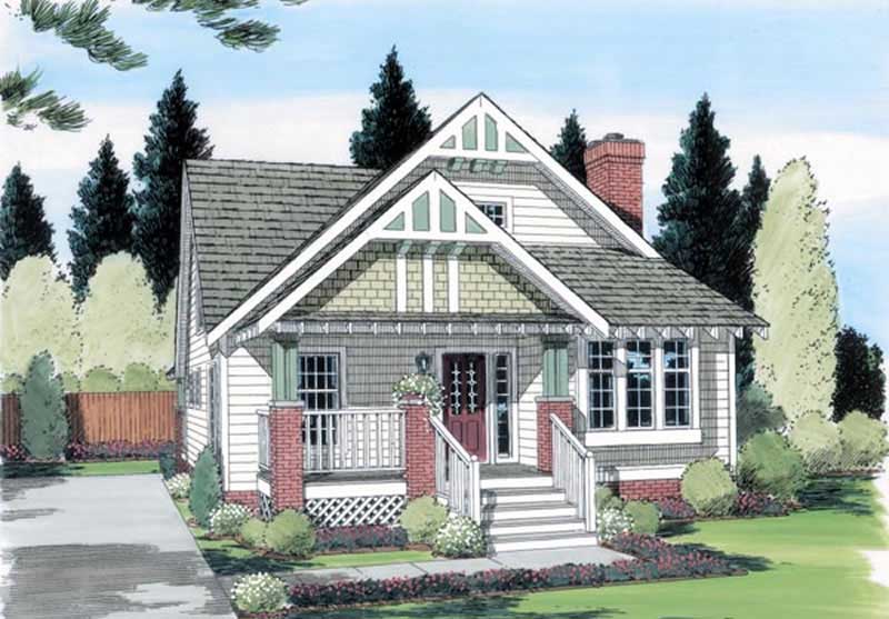 4-Bedroom, 1595 Sq Ft Ranch Home Plan - 131-1208 - Main Exterior