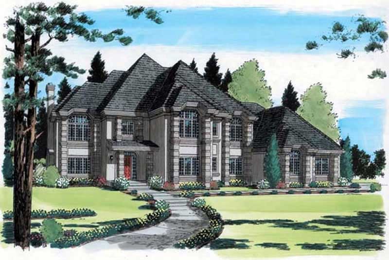 5-Bedroom, 4065 Sq Ft European Home Plan - 131-1230 - Main Exterior