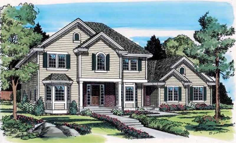 4-Bedroom, 2540 Sq Ft Traditional House Plan - 131-1231 - Front Exterior