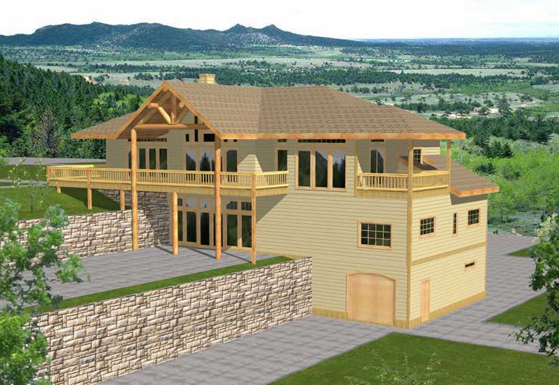 4-Bedroom, 3971 Sq Ft Ranch Home Plan - 132-1187 - Main Exterior