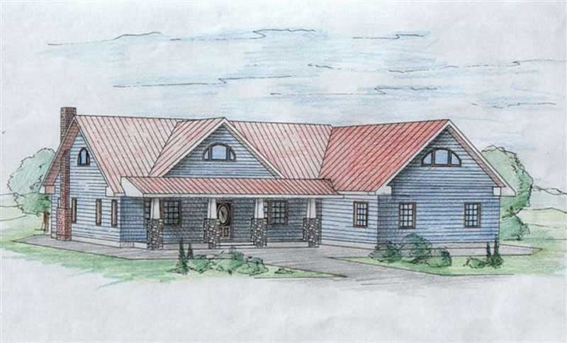 2-Bedroom, 2427 Sq Ft Concrete Block/ ICF Design House Plan - 132-1208 - Front Exterior
