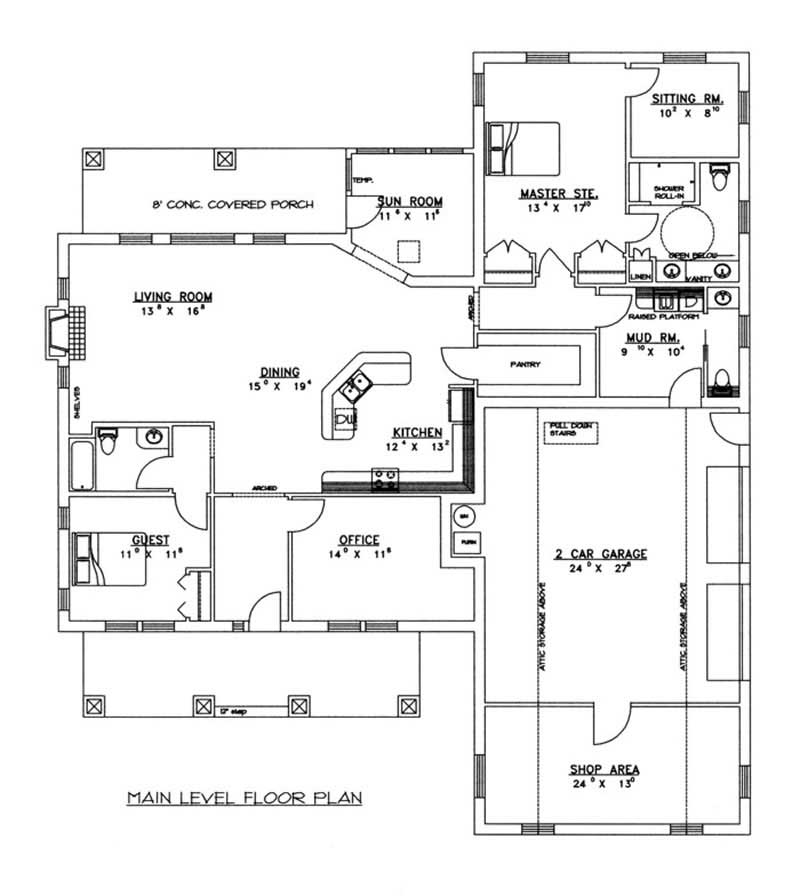 MAIN LEVEL FLOOR PLAN