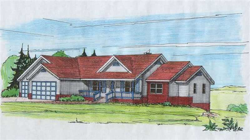 3-Bedroom, 2098 Sq Ft Concrete Block/ ICF Design House Plan - 132-1219 - Front Exterior