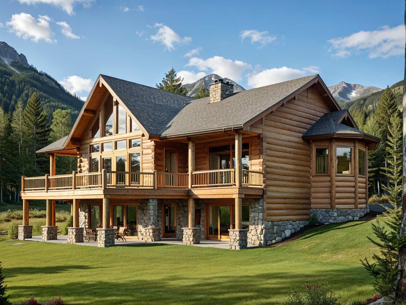 4-Bedroom, 4386 Sq Ft Country House Plan - 132-1227 - Front Exterior