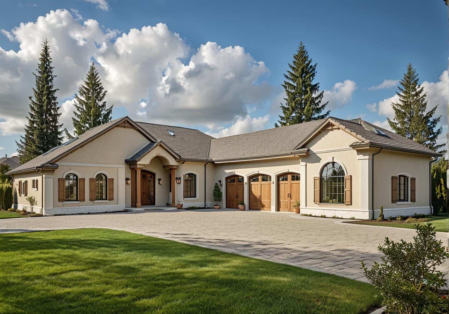 3-Bedroom, 3202 Sq Ft Concrete Block/ ICF Design Home Plan - 132-1246 - Main Exterior