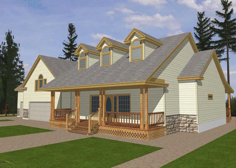 4-Bedroom, 2022 Sq Ft Concrete Block/ ICF Design House Plan - 132-1257 - Front Exterior