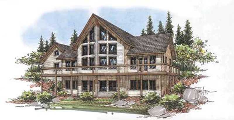 2-Bedroom, 3820 Sq Ft Concrete Block/ ICF Design House Plan - 132-1280 - Front Exterior