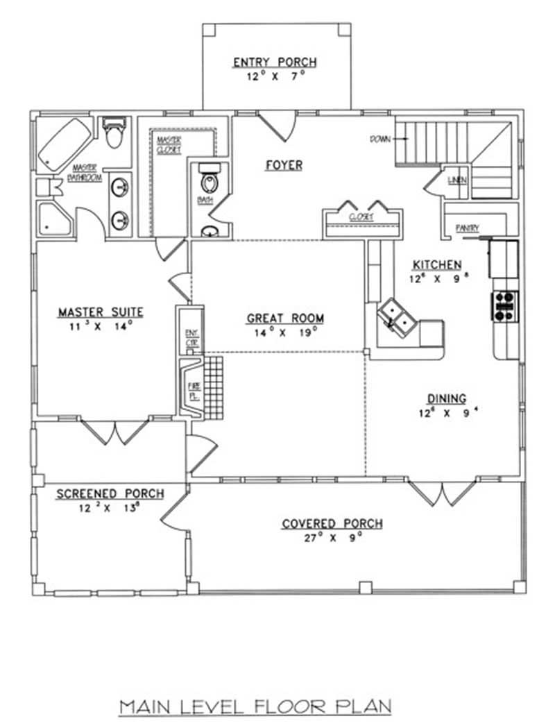 MAIN LEVEL FLOOR PLAN