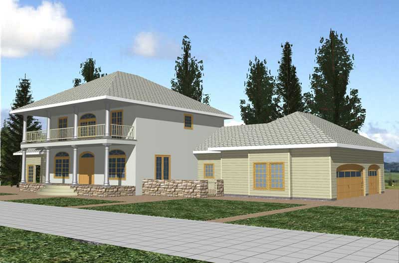 3-Bedroom, 2538 Sq Ft European House Plan - 132-1321 - Front Exterior