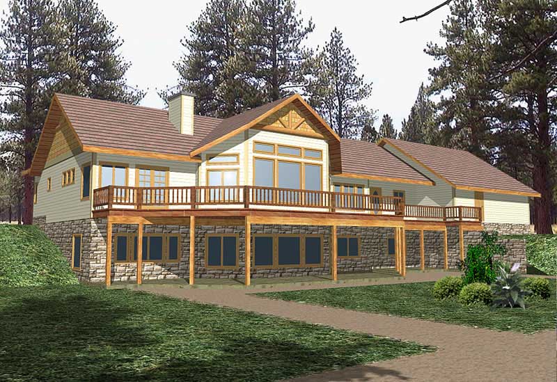 4-Bedroom, 4711 Sq Ft Craftsman Home Plan - 132-1325 - Main Exterior