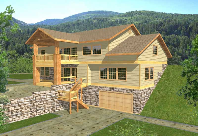 3-Bedroom, 3164 Sq Ft Country Home Plan - 132-1386 - Main Exterior