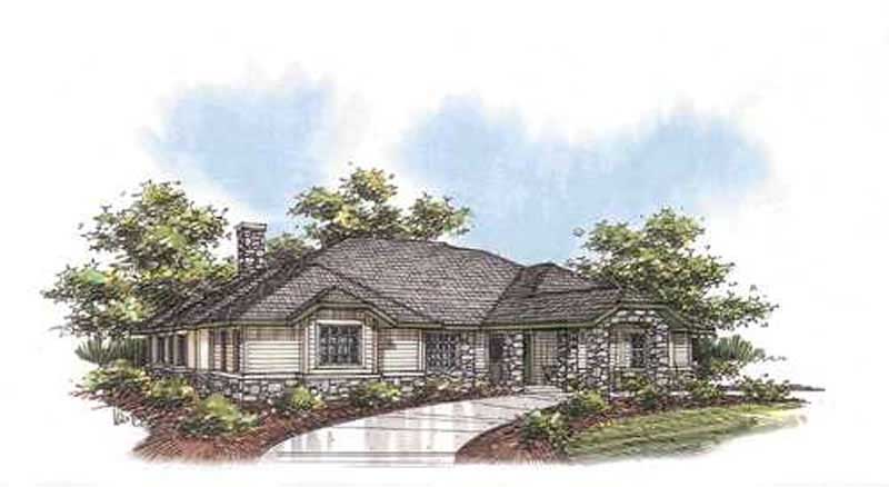 2-Bedroom, 2983 Sq Ft Concrete Block/ ICF Design House Plan - 132-1395 - Front Exterior