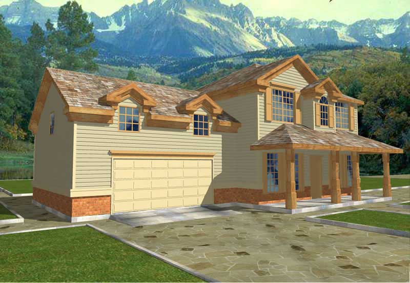 3-Bedroom, 1694 Sq Ft Country Home Plan - 132-1430 - Main Exterior