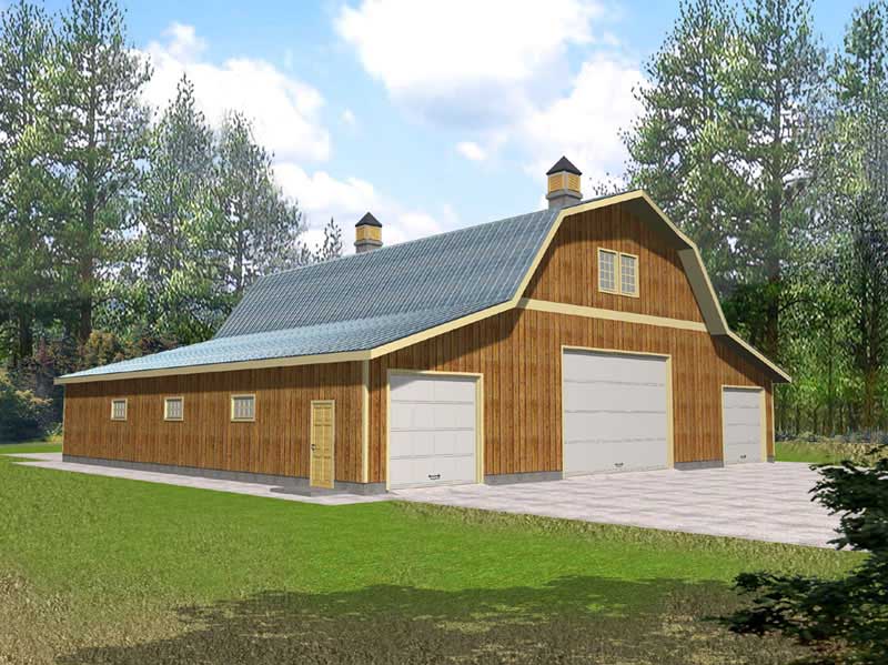 0-Bedroom, 1800 Sq Ft Garage Plan - 132-1432 - Main Exterior