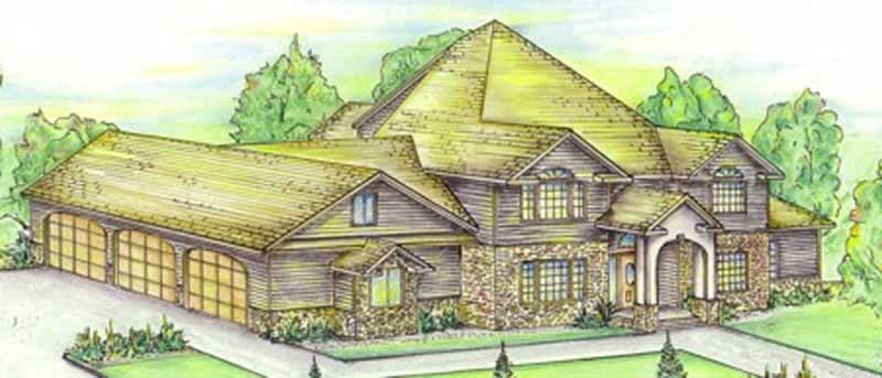 4-Bedroom, 2616 Sq Ft European House Plan - 132-1440 - Front Exterior