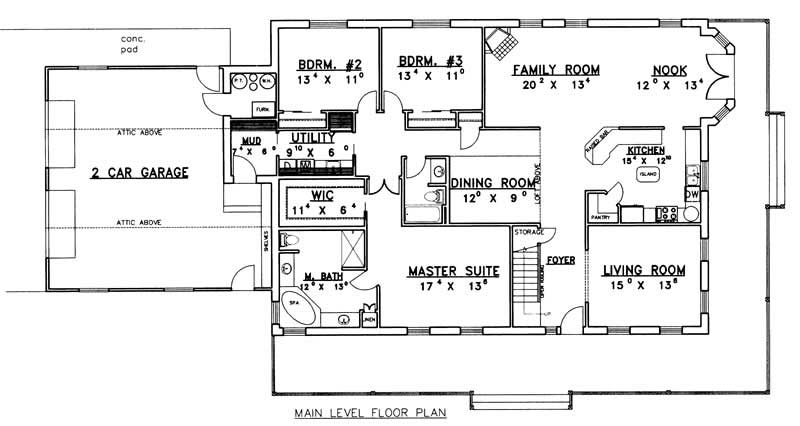 MAIN LEVEL FLOOR PLAN