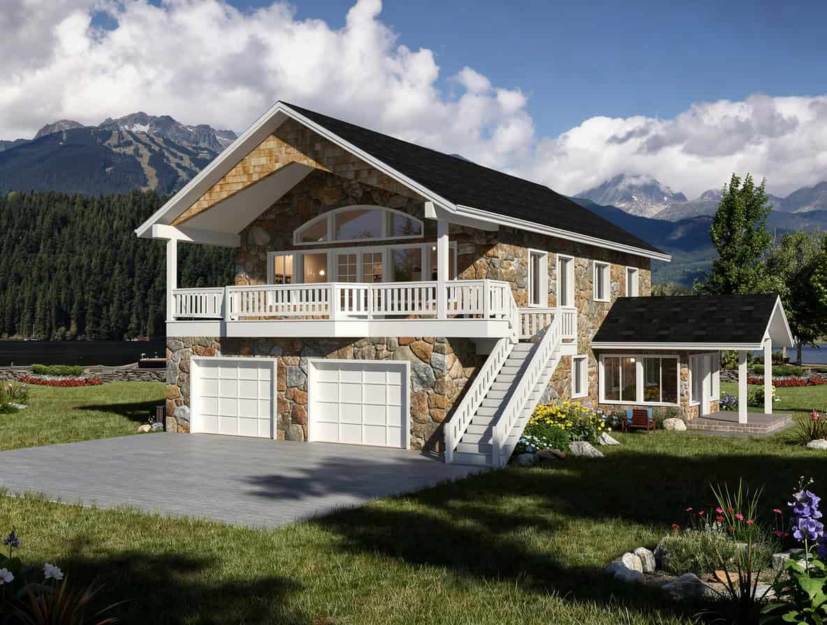 2-Bedroom, 3239 Sq Ft Traditional House Plan - 132-1524 - Front Exterior