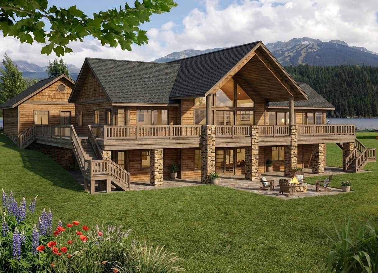 5-Bedroom, 4006 Sq Ft Traditional Home Plan - 132-1531 - Main Exterior
