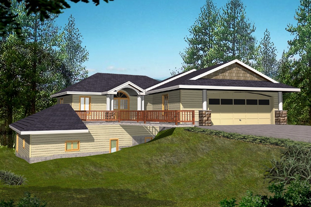3-Bedroom, 3310 Sq Ft Modern Home Plan - 132-1557 - Main Exterior