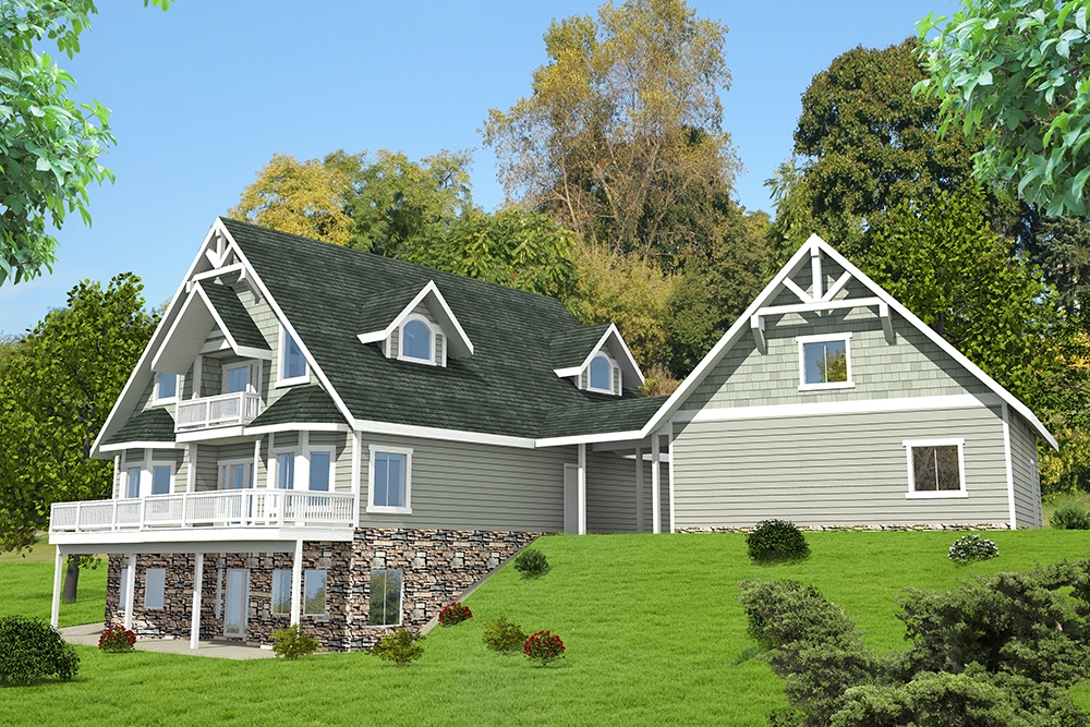 4-Bedroom, 5142 Sq Ft Craftsman House Plan - 132-1572 - Front Exterior