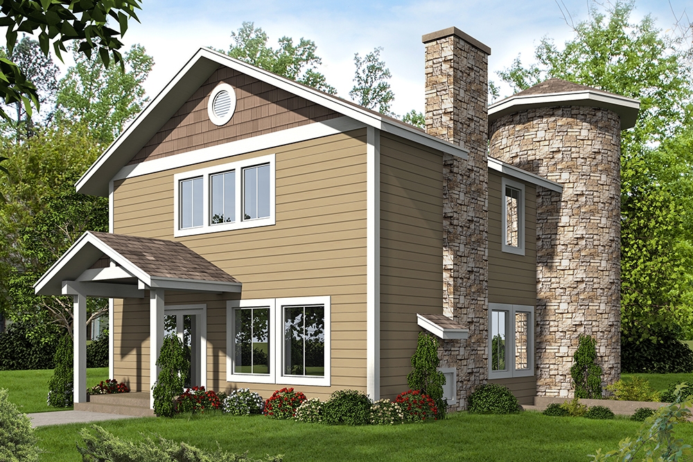 1-Bedroom, 1453 Sq Ft Cottage Home Plan - 132-1577 - Main Exterior