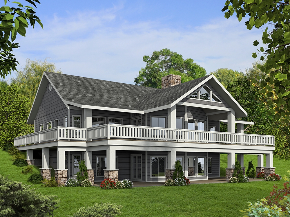 3-Bedroom, 3871 Sq Ft Craftsman House Plan - 132-1581 - Front Exterior