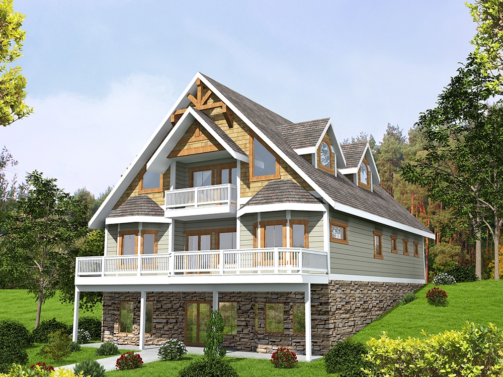 3-Bedroom, 3618 Sq Ft Southern Home Plan - 132-1605 - Main Exterior