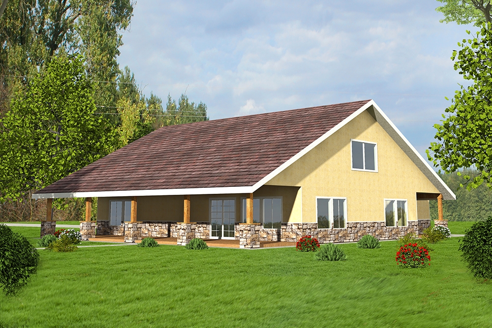 2-Bedroom, 2616 Sq Ft Southwest Home Plan - 132-1611 - Main Exterior