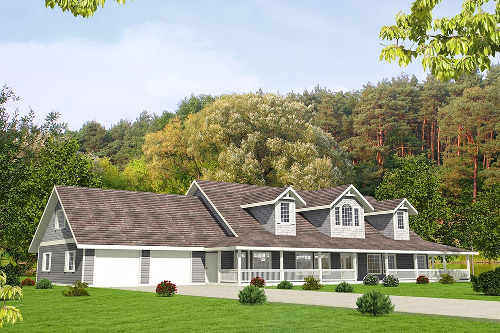 4-Bedroom, 4771 Sq Ft Craftsman Home Plan - 132-1634 - Main Exterior