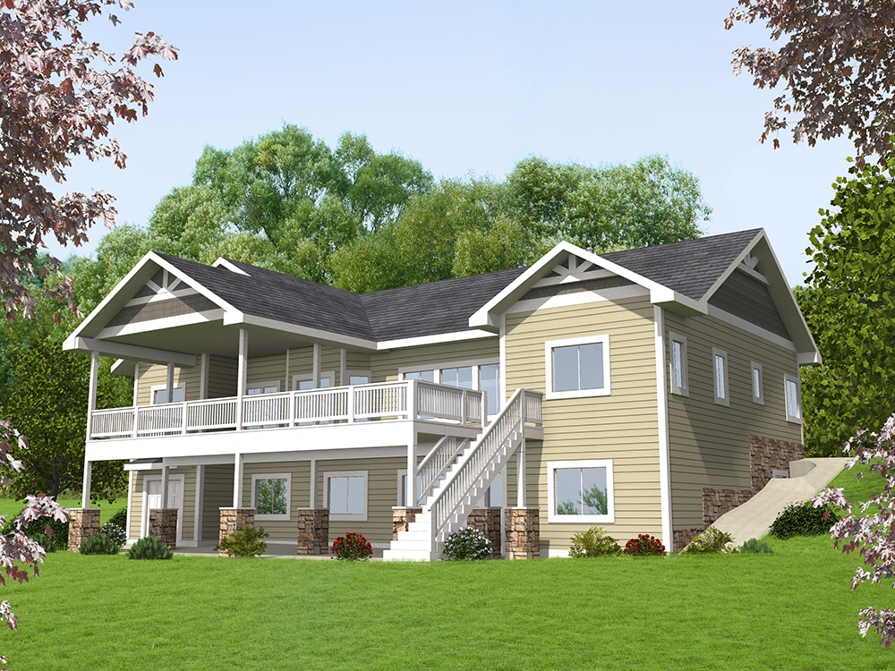 5-Bedroom, 4364 Sq Ft Craftsman House Plan - 132-1635 - Front Exterior