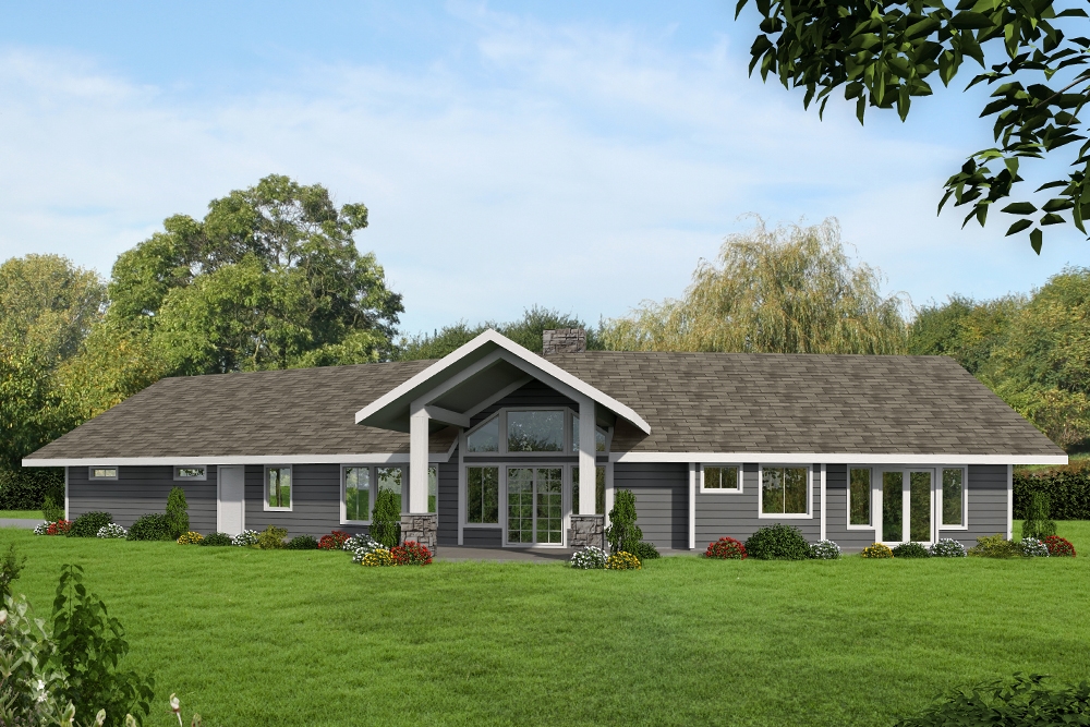 2-Bedroom, 1890 Sq Ft Ranch Home Plan - 132-1680 - Main Exterior