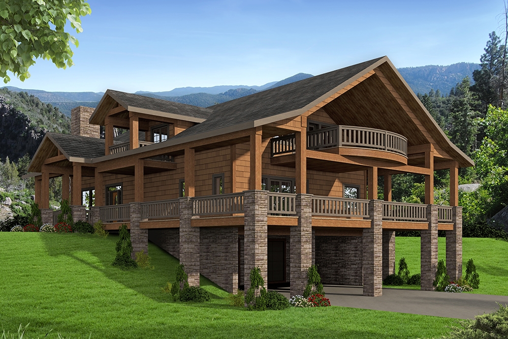 3-Bedroom, 2734 Sq Ft Country Home Plan - 132-1681 - Main Exterior