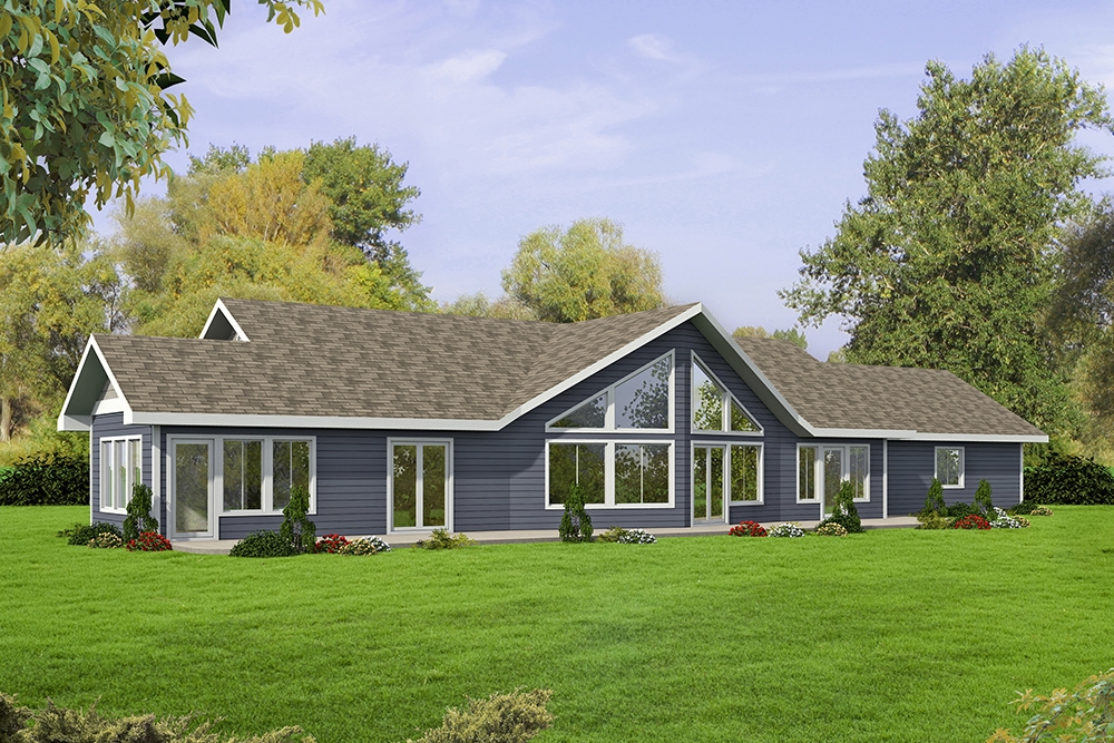 2-Bedroom, 1978 Sq Ft Ranch House Plan - 132-1687 - Front Exterior