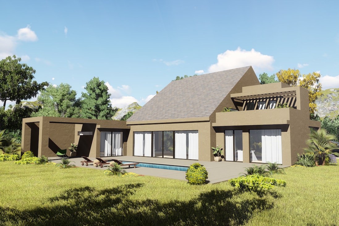 2-Bedroom, 3559 Sq Ft Contemporary House Plan - 132-1708 - Front Exterior