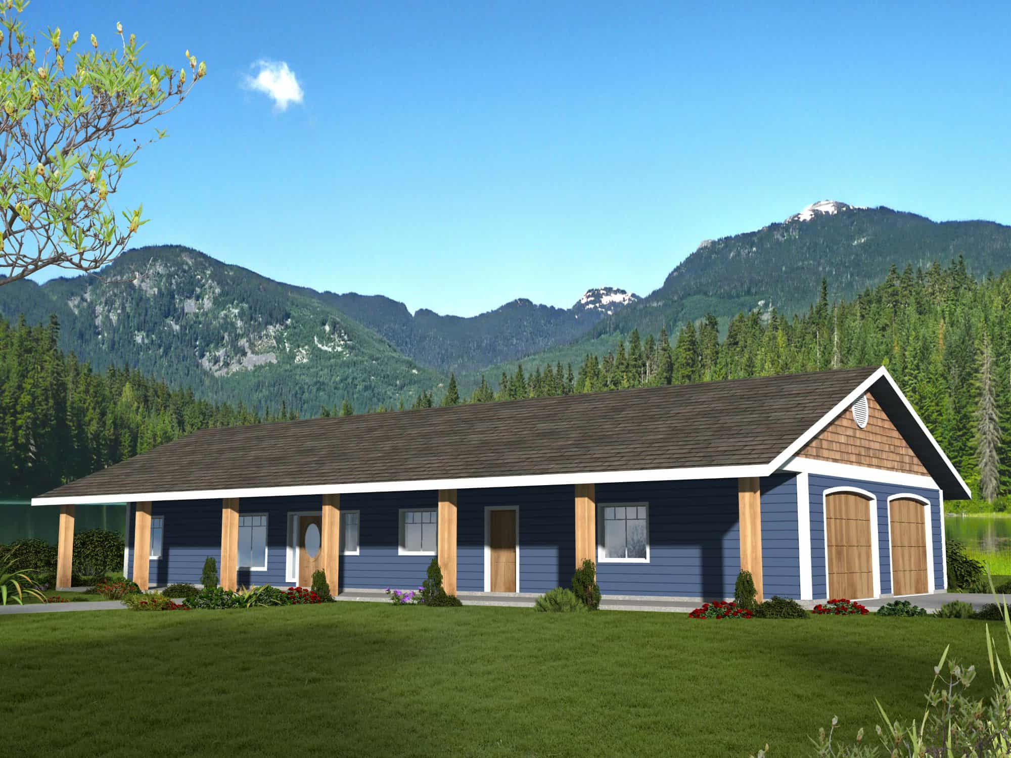 3-Bedroom, 2880 Sq Ft Small House Plans - 132-1718 - Main Exterior