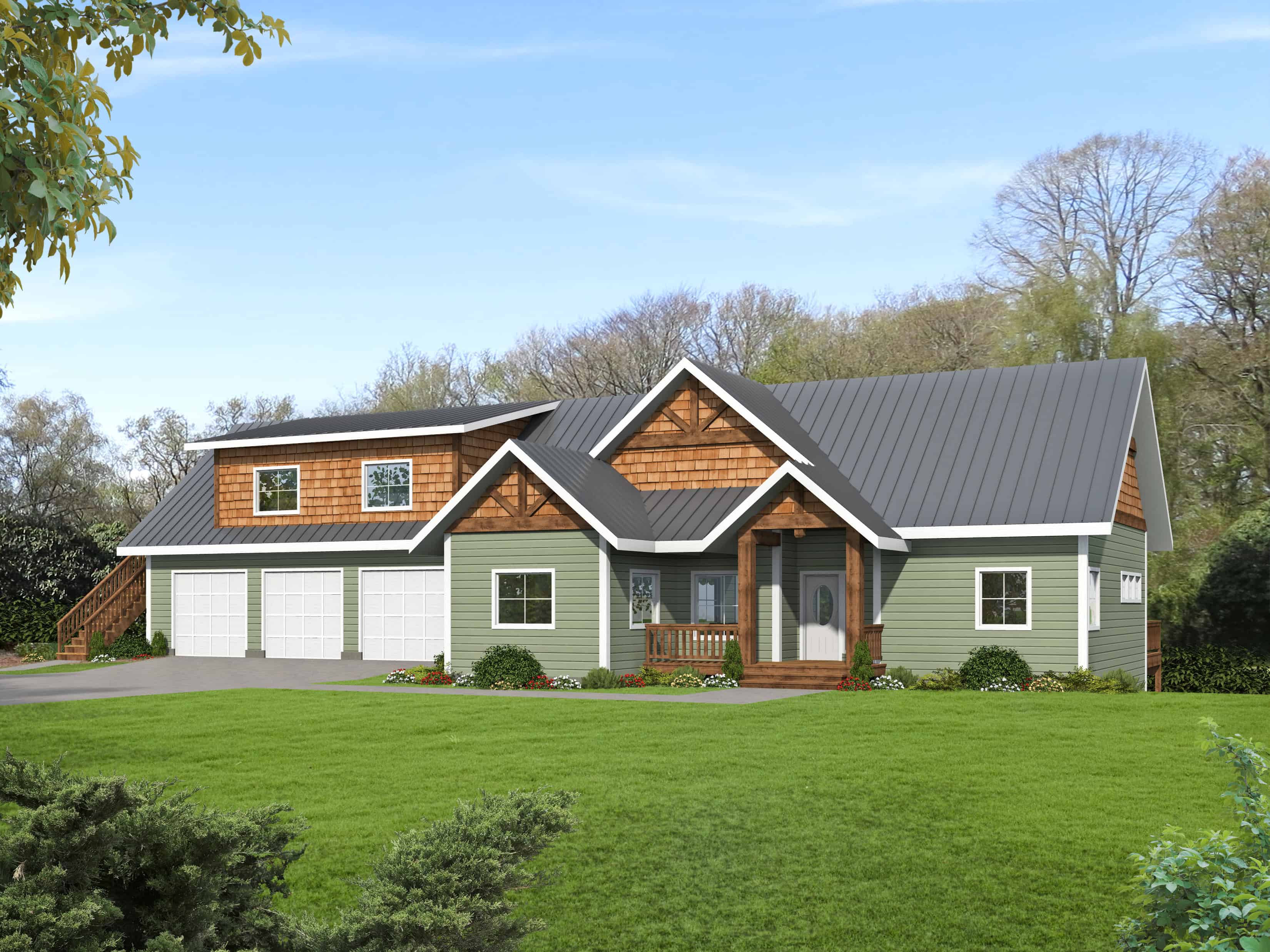 Craftsman House Plan - 4 Bedrms, 4.5 Baths - 4134 Sq Ft - #132-1734