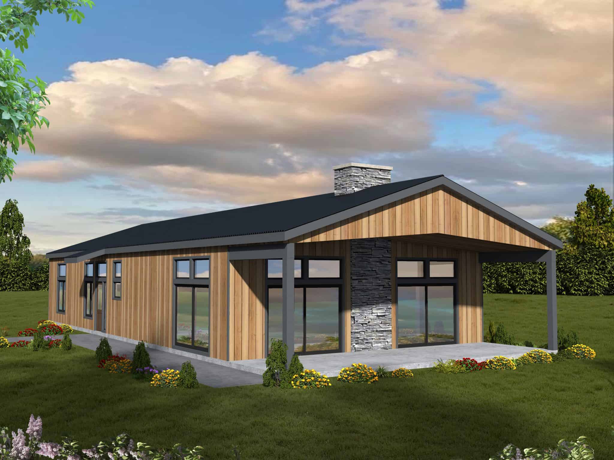 Contemporary House Plan - 2 Bedrms, 2 Baths - 2112 Sq Ft - #132-1736