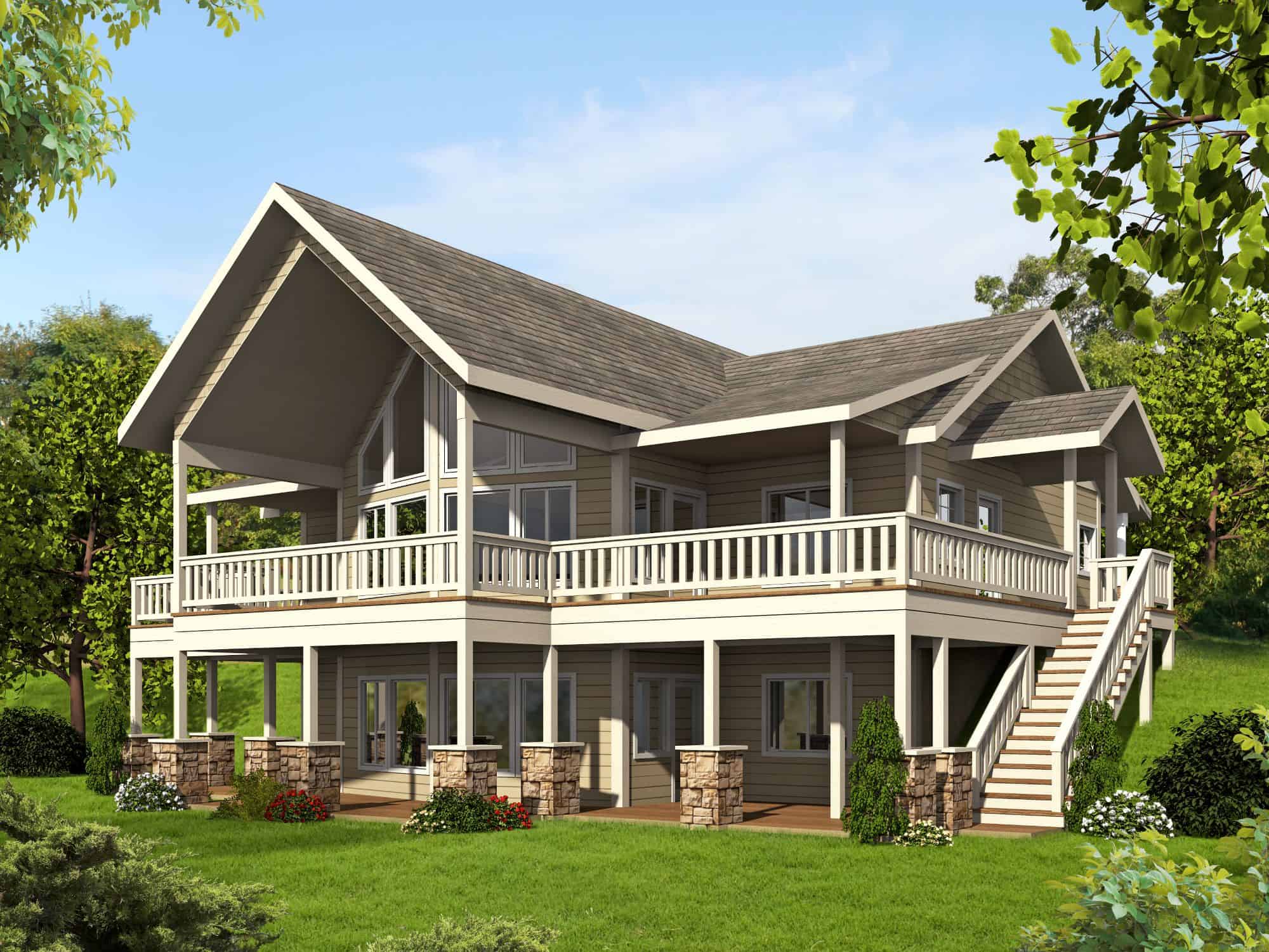 Craftsman House Plan - 2 Bedrms, 2.5 Baths - 2972 Sq Ft - #132-1776