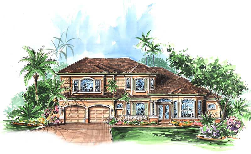 5-Bedroom, 4460 Sq Ft Coastal Home Plan - 133-1053 - Main Exterior