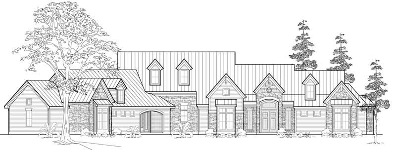 3-Bedroom, 3757 Sq Ft Farmhouse House Plan - 134-1006 - Front Exterior