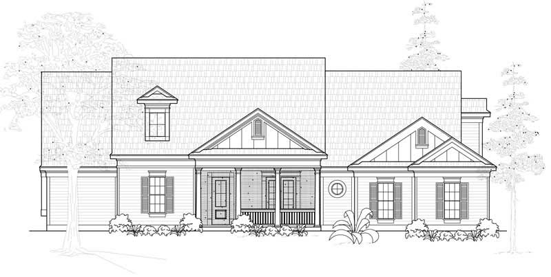 4-Bedroom, 3246 Sq Ft Country Home Plan - 134-1037 - Main Exterior