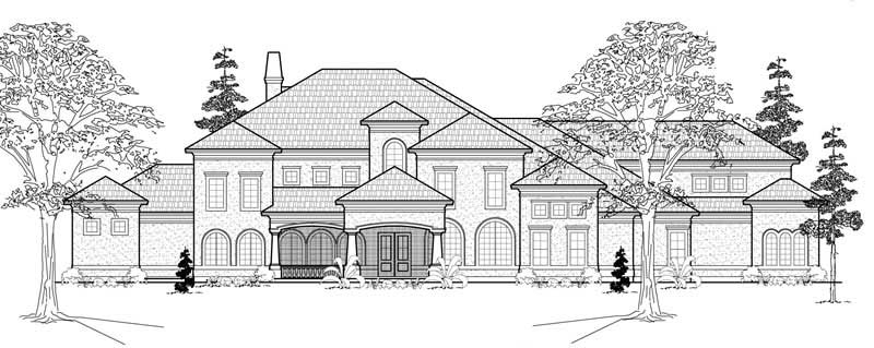 7-Bedroom, 7330 Sq Ft Mediterranean House Plan - 134-1048 - Front Exterior