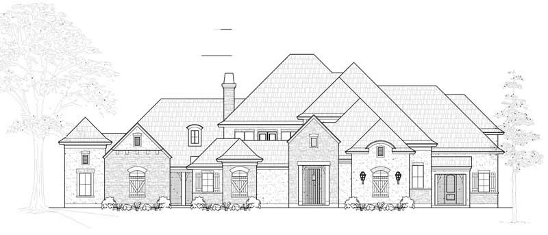 4-Bedroom, 5087 Sq Ft European House Plan - 134-1065 - Front Exterior