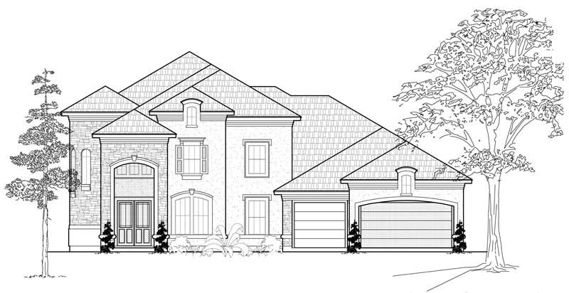 4-Bedroom, 4752 Sq Ft Mediterranean Home Plan - 134-1072 - Main Exterior