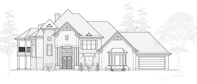 4-Bedroom, 4793 Sq Ft Luxury Home Plan - 134-1082 - Main Exterior